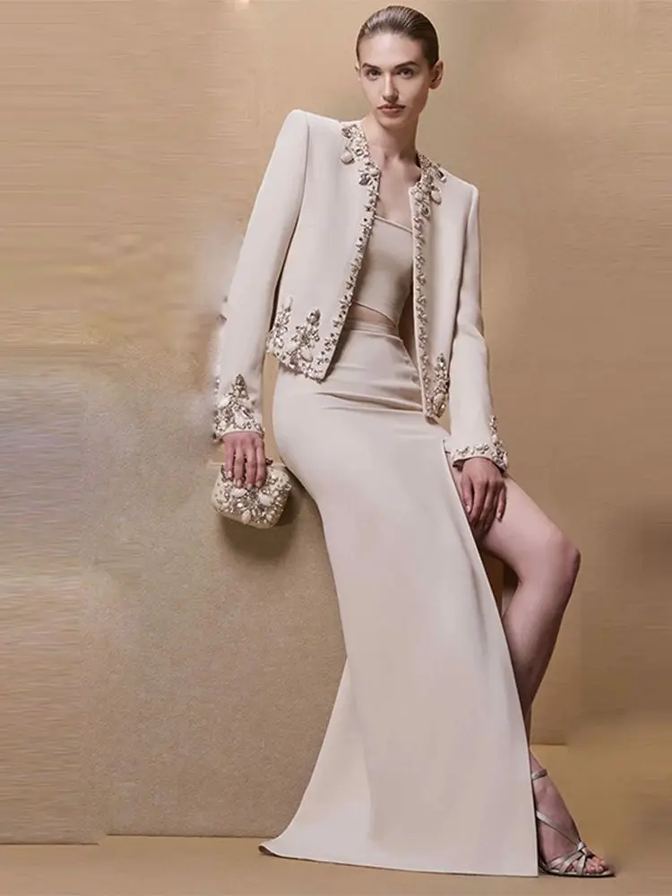 Street Fashion Jacket - Setelan desainer 2025, jaket kardigan bermanik