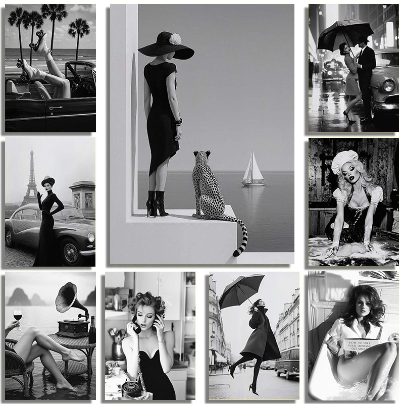 Street Fashion Poster - Poster Potret Seni Model Kecantikan Seksi