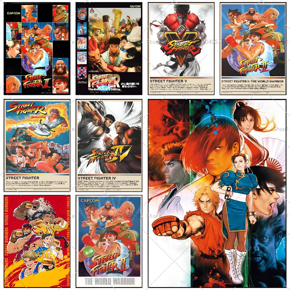 Street Fashion Poster - Poster Game Video Klasik Street Fighter