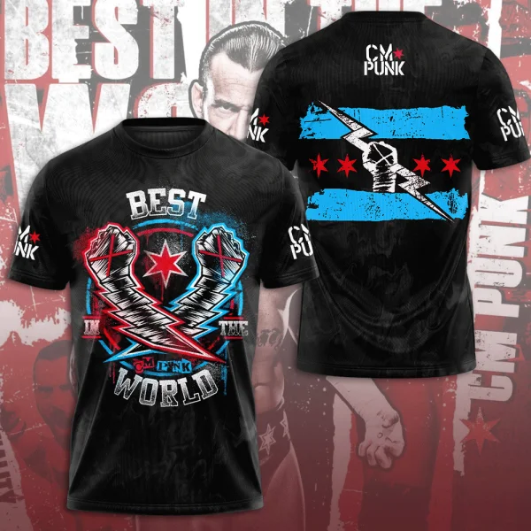 Street Fashion For Short Guys - Kaos CM Punk 3D All Over