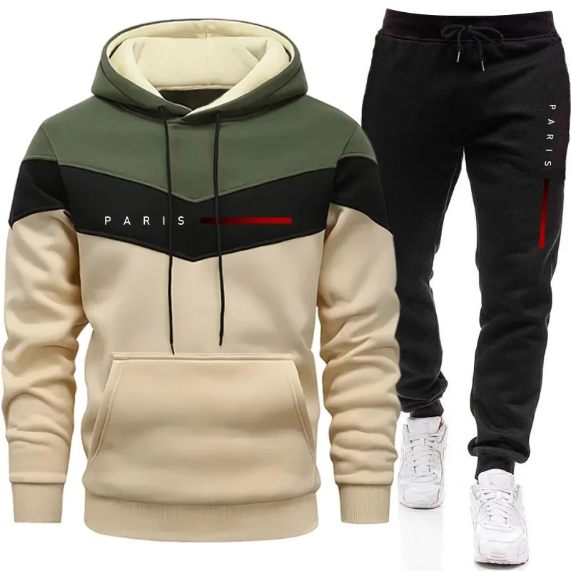 Street Fashion In Paris - Setelan Hoodie Pria Paris Fashion untuk