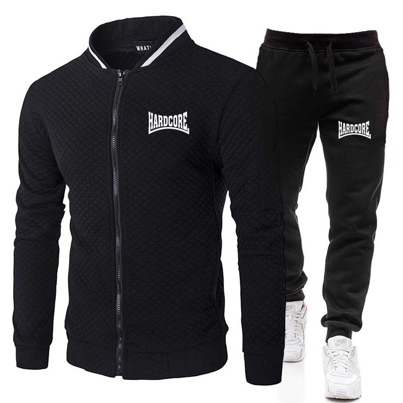 Street Fashion Jacket - HARDCORE Jaket Set Kerah Tegak Gaya