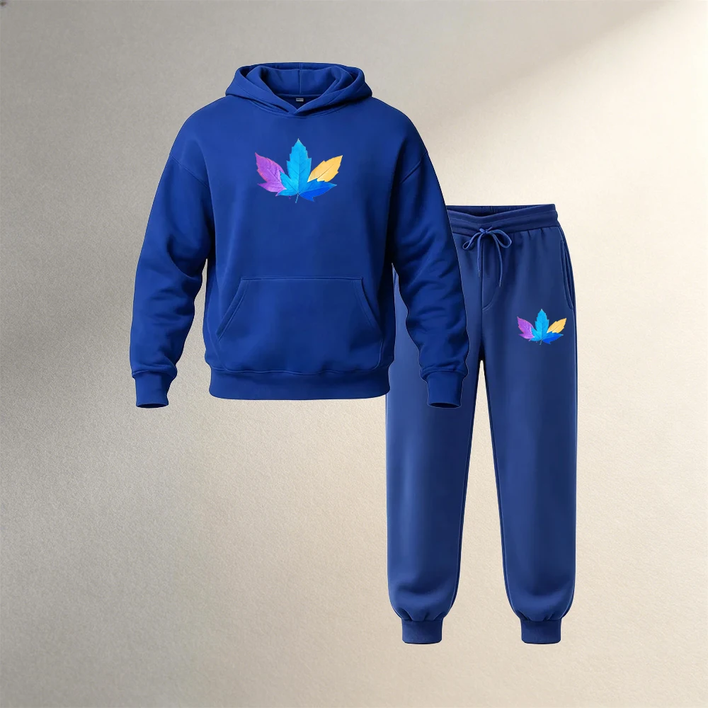 Street Fashion Winter - Set Hoodie Pullover Pria 2 Potong,