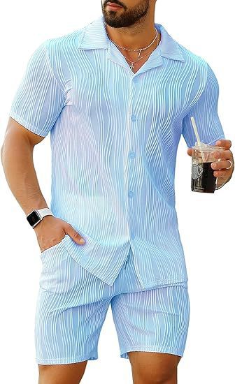 Pakaian Pria 2 Potong Set Keme - Street Fashion American ulasan dan harga