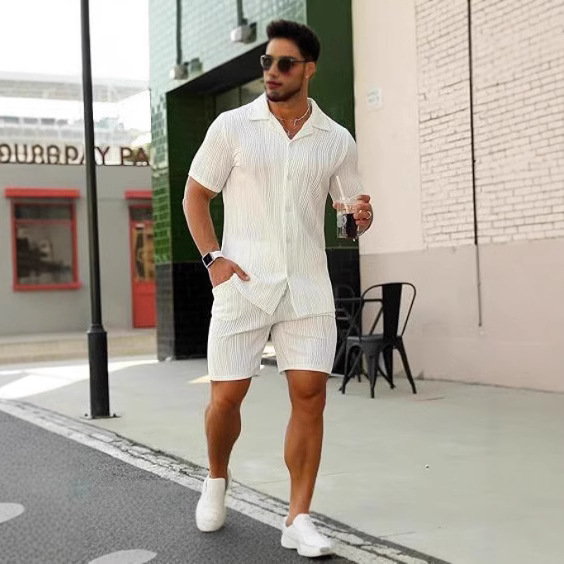 Pakaian Pria 2 Potong Set Keme - Street Fashion American ulasan dan harga