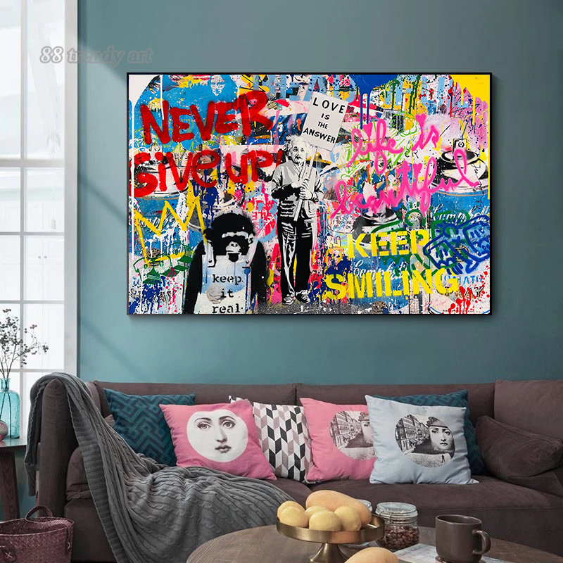 Banksy Poster Seni Dinding Jal - Street Fashion Poster ulasan dan harga