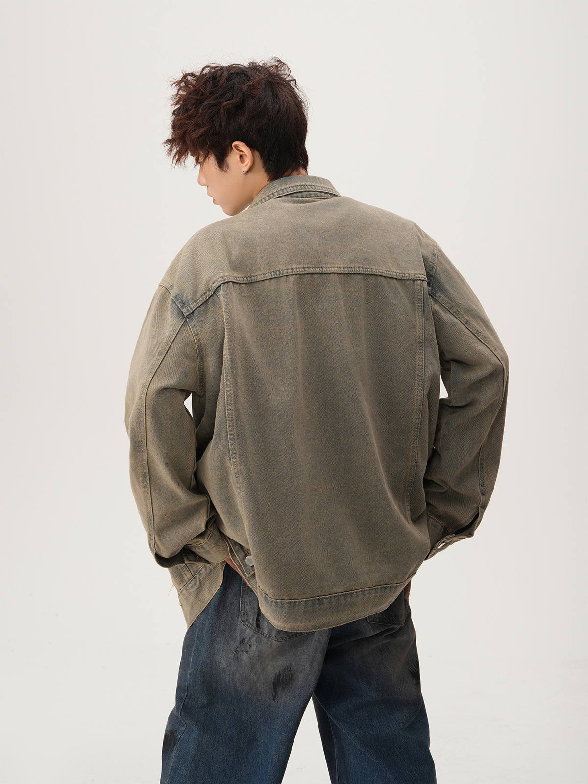 Jaket Denim Robek Gaya Amerika - Street Fashion American ulasan dan harga