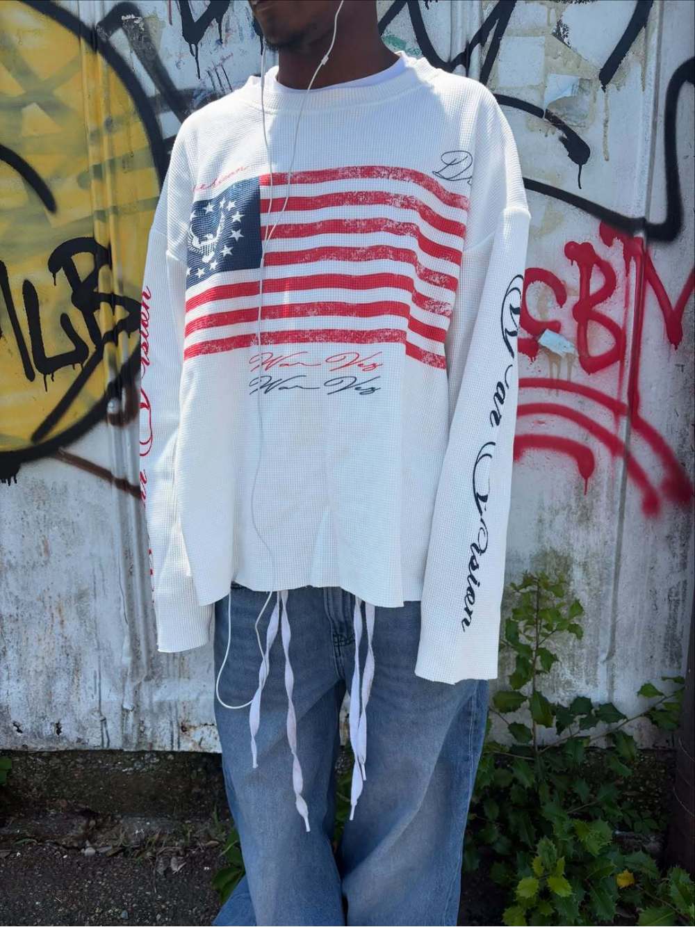 Atasan lengan panjang gaya waf - Street Fashion American ulasan dan harga