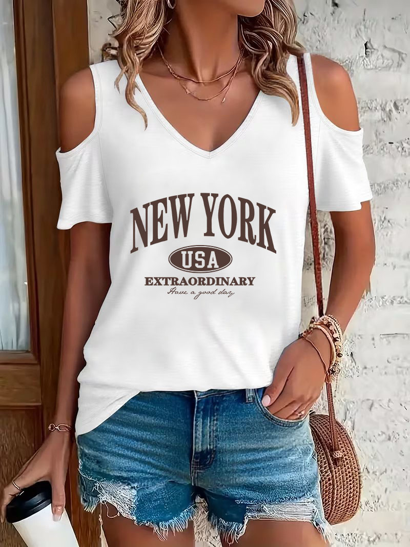 Kaos T-shirt Wanita Motif Huru - High Street Fashion New York ulasan dan harga
