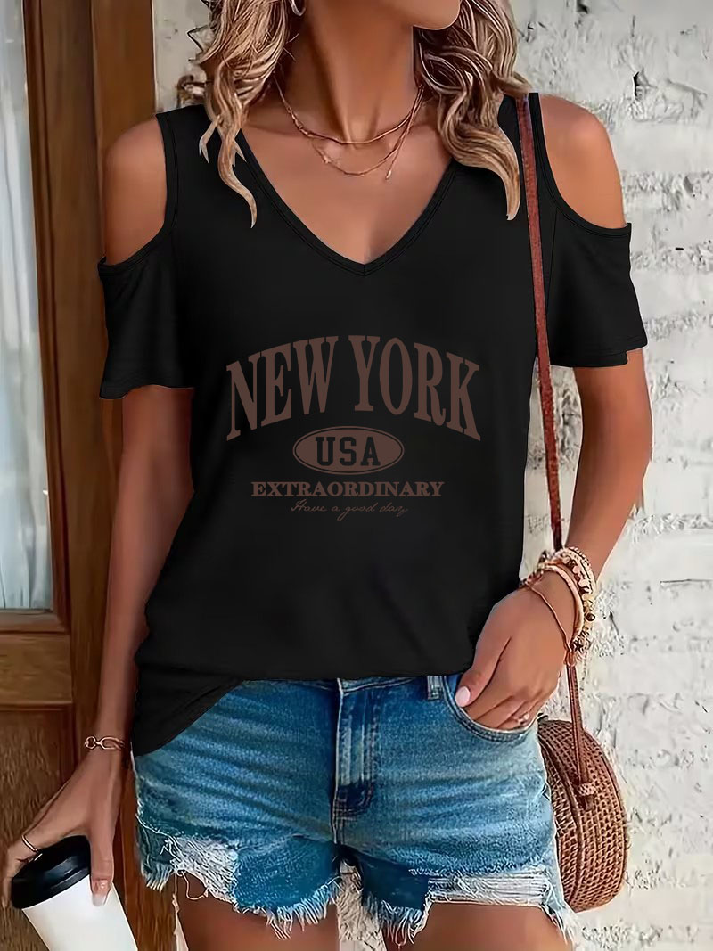 Kaos T-shirt Wanita Motif Huru - High Street Fashion New York ulasan dan harga