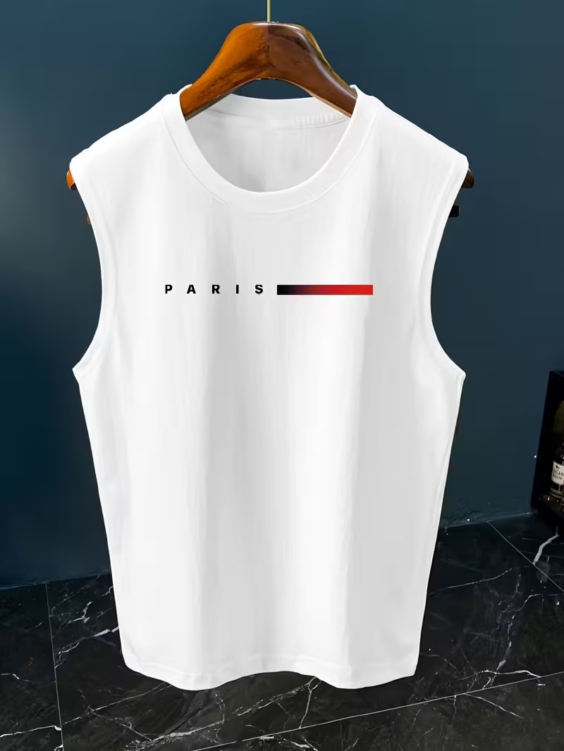 Tank Top Tanpa Lengan Motif Hu - Street Fashion In Paris ulasan dan harga