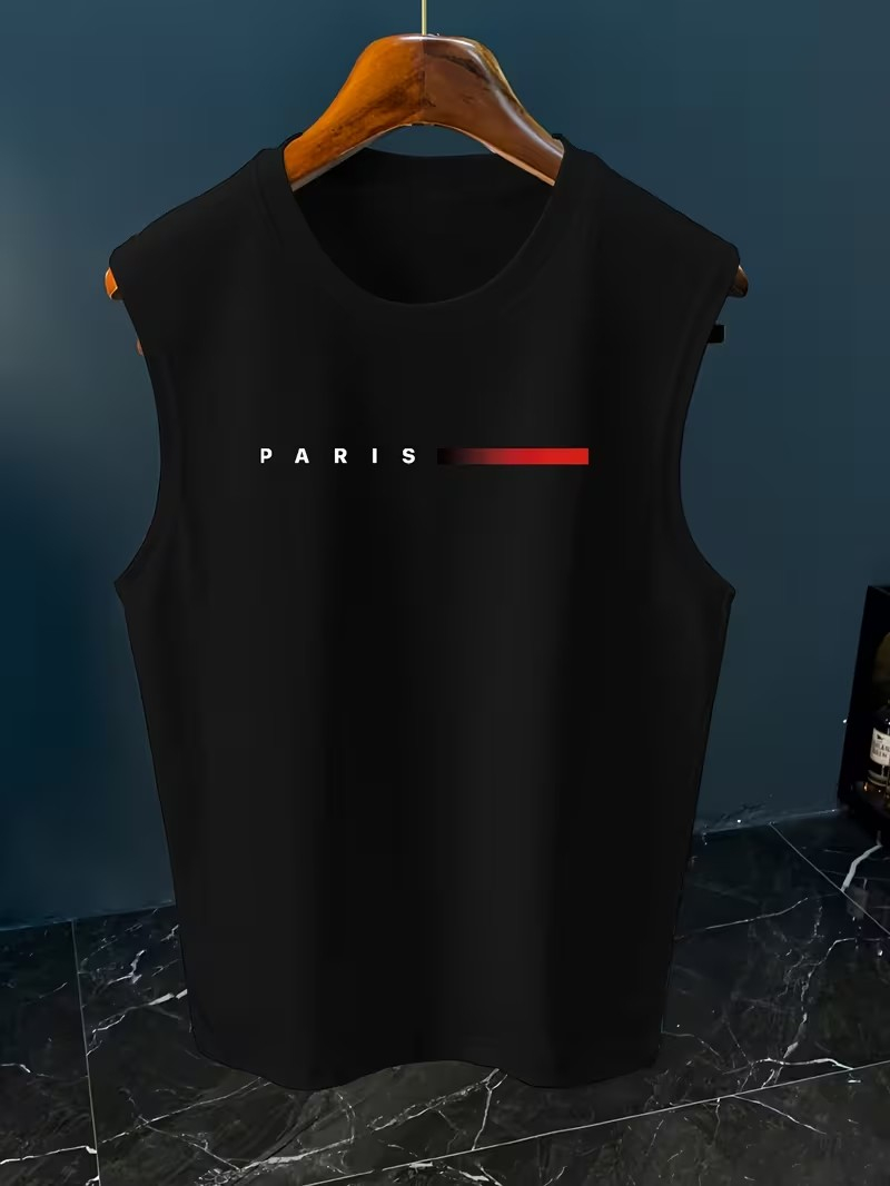 Tank Top Tanpa Lengan Motif Hu - Street Fashion In Paris ulasan dan harga