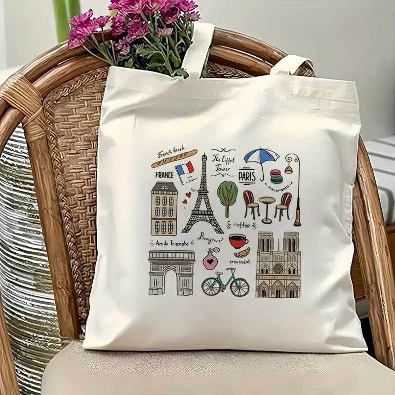 Tas Tote Perjalanan Paris untu - Street Fashion In Paris ulasan dan harga