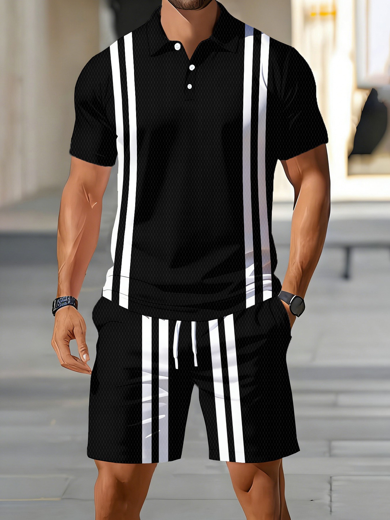 Set Kaos Polo Lengan Pendek Pr - Street Fashion American ulasan dan harga
