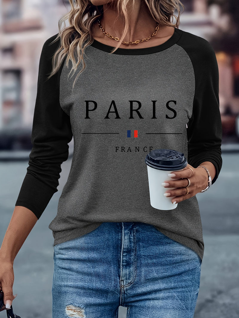 Kaos Wanita Lengan Panjang Kas - Street Fashion In Paris ulasan dan harga